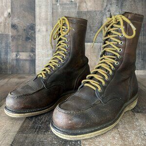 Red Wing Vintage Insulated Moc Toe Work Boots Mens 9 D